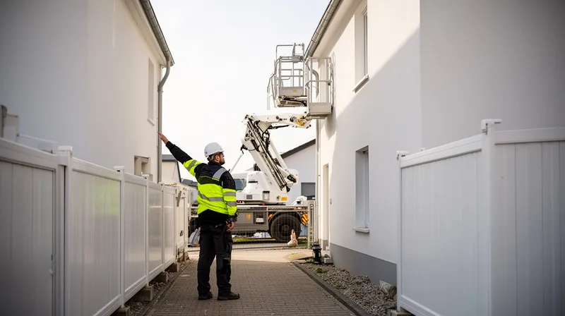 Arbeitsbühne im Einsatz