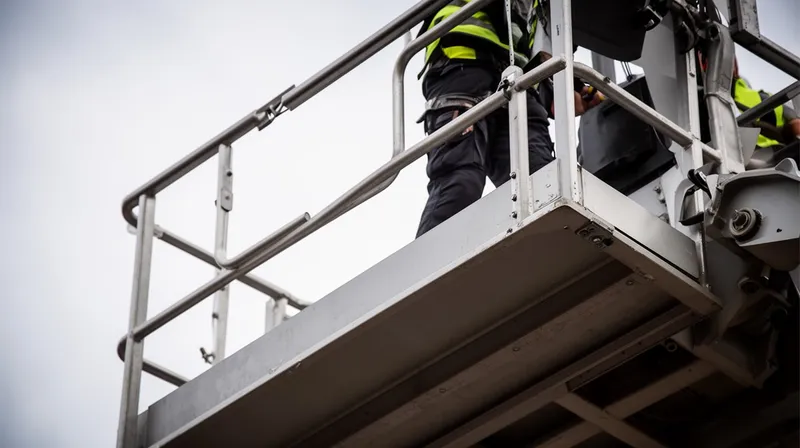 Arbeitsbühne im Einsatz